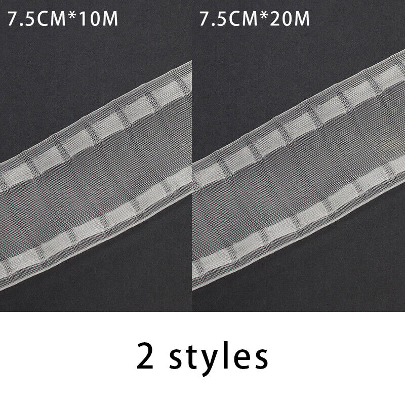 10m/20m weißer Falten vorhang Quetsch kopf Klebeband transparenter Stangen gürtel Handwerk Nylon Multifunktion vorhänge Zubehör