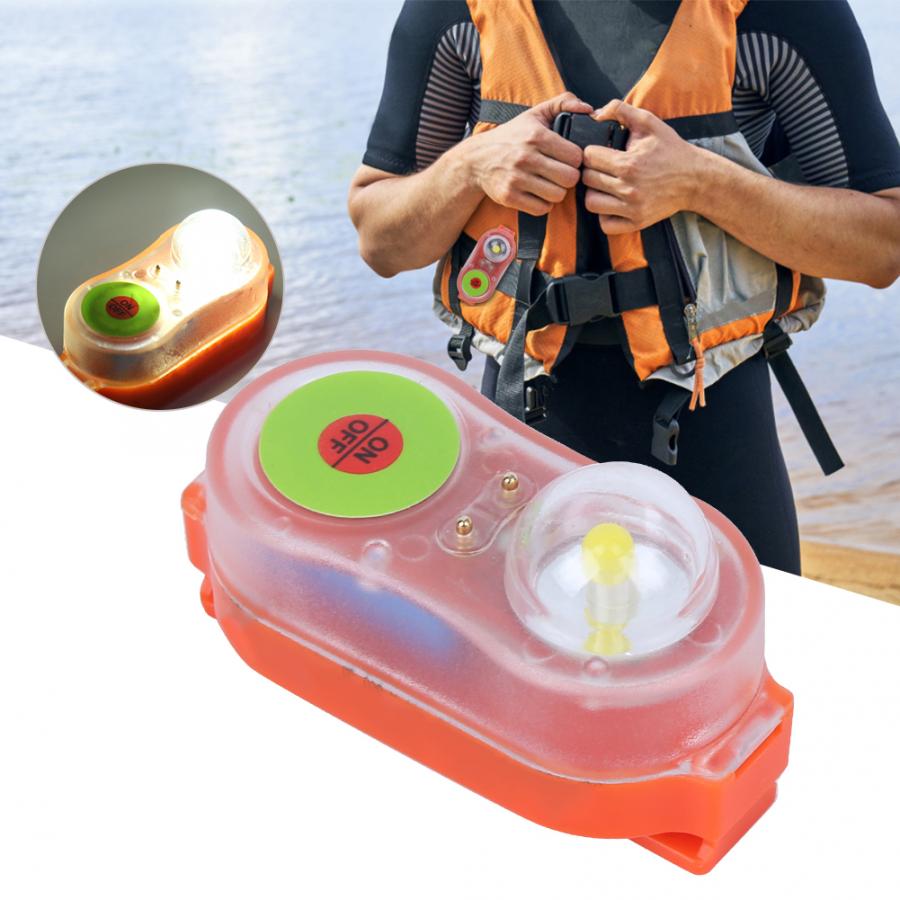 Surfing Life Jacket Light LED Lithium Life Vest Light Seawater Self-Lighting Life Saving Flashlight Conspicuous Attract Light