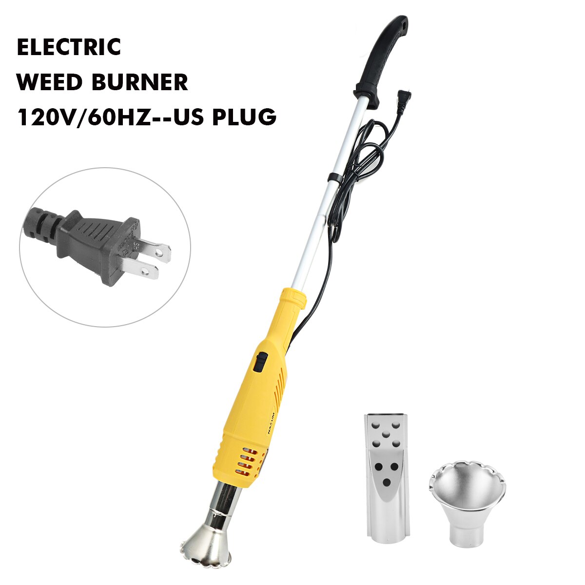 120V/230V 2000W Elektrische Onkruid Brander 2 Nozzles Grasmaaimachineblad Tuin Snoeien Tool Gras Trimmer wieder Power Tools Eu Us Plug: US Plug