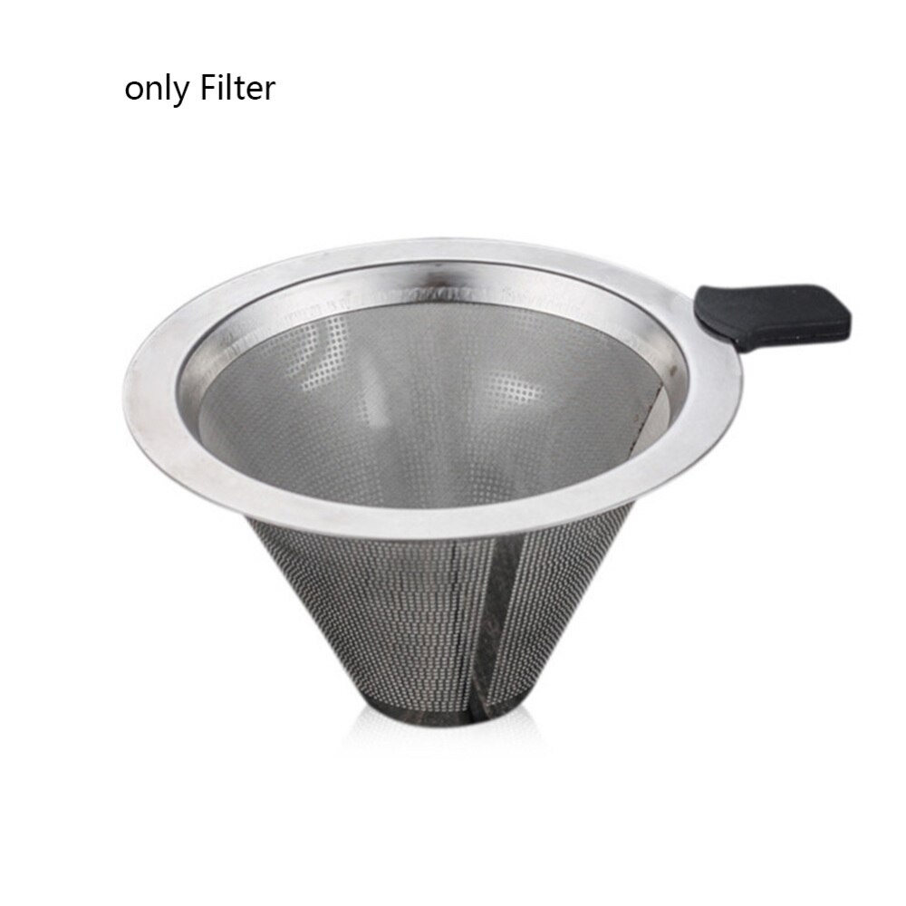 400ml High-Temperature Resistant Glass Coffee Maker Coffee Pot Espresso Coffee Machine With Stainless Steel V60 Filter Pot: filter