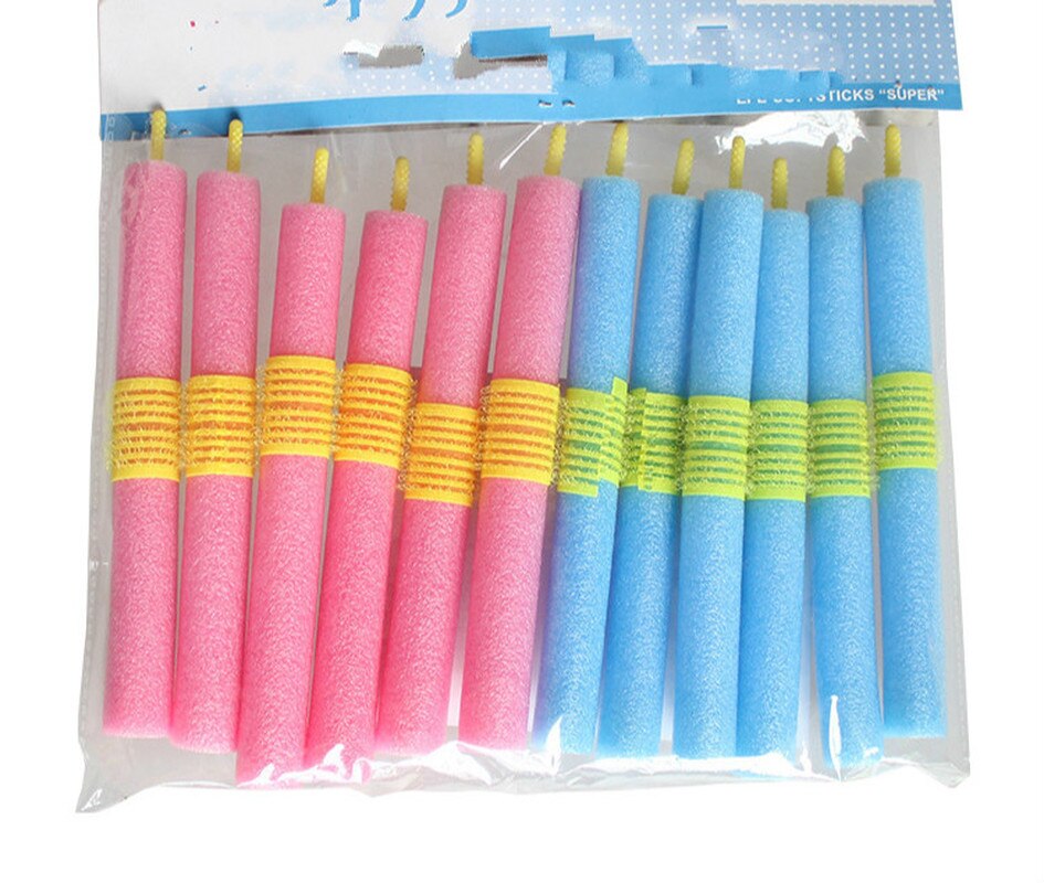 12PCS Soft Hair Curler Roller Curl Hair Bendy Rollers DIY Magic Hair Curlers Tool Styling Rollers Sponge Hair Curling
