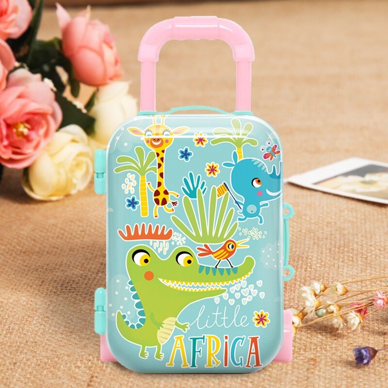 Mini valise à roulettes, noël, année du tigre, boîte à bagages pour enfants, jouets créatifs, artisanaux,: 5