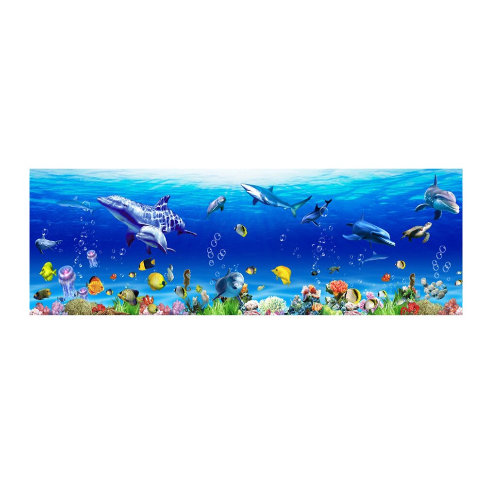 Waterdichte Badkamer Keuken Muur Sticker Oceaan Diep Water Zee Home Decor Stickers Dolfijn Vis Decoratieve Decal Mural Kinderkamer
