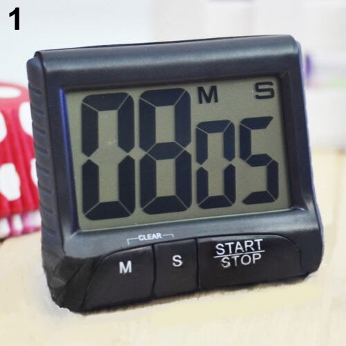 Large LCD Digital Screen Kitchen Timer Count-Down Back Stand Clock Loud Alarm