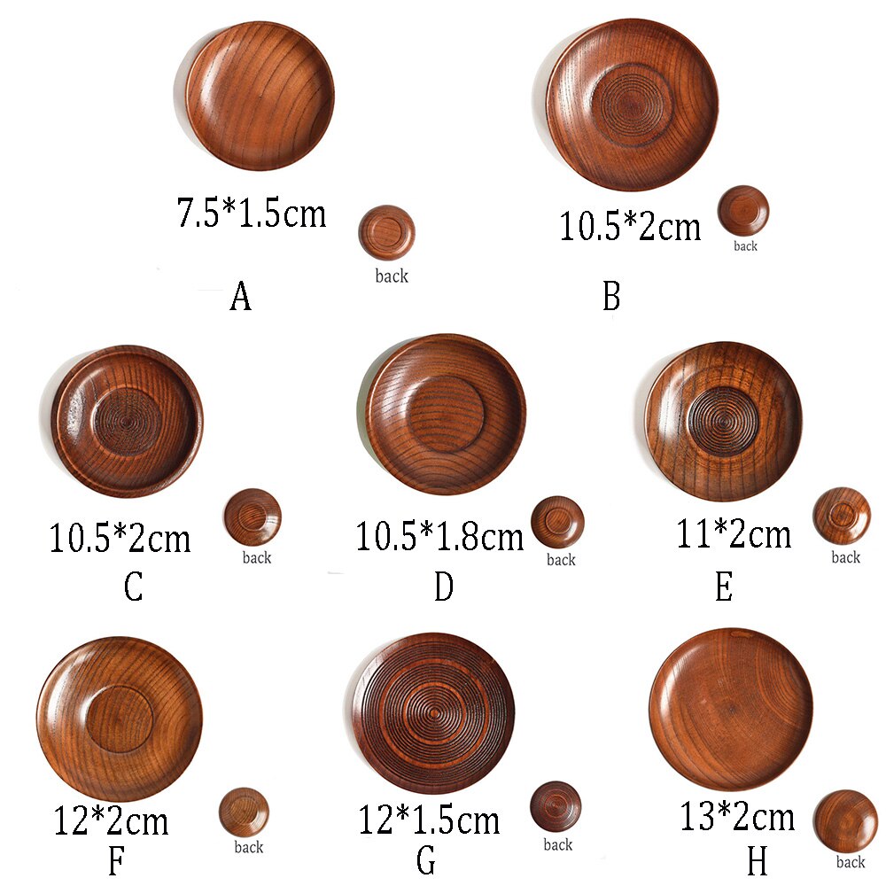 1pc bøgetræ rund middagstallerken western mad rund dessert serveringsbakke snack frugt tør frugt organiseringsholder boligindretning