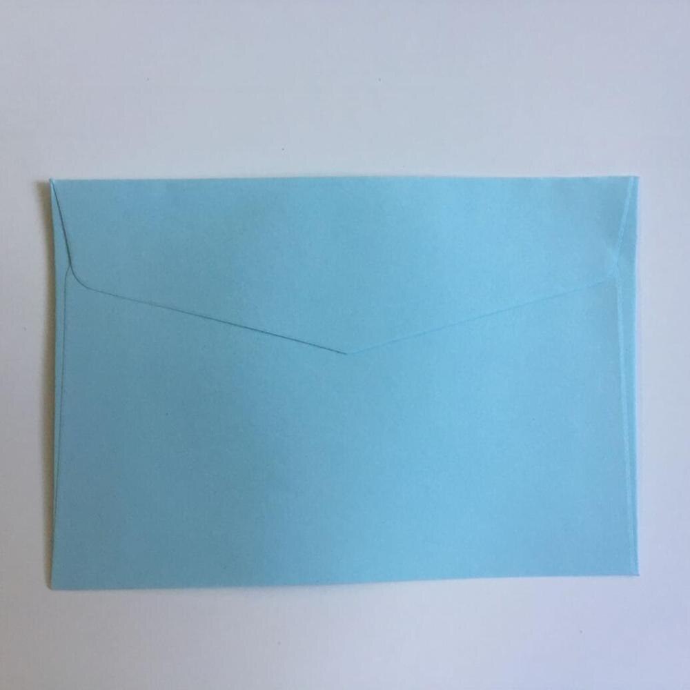 Enveloppes Kraft couleur bonbon solide, 10 pièces, jolies Mini enveloppes pour carte Scrapbooking, carte d&#39;invitation de fête de mariage, cartes de vœux,: Blue 10pcs