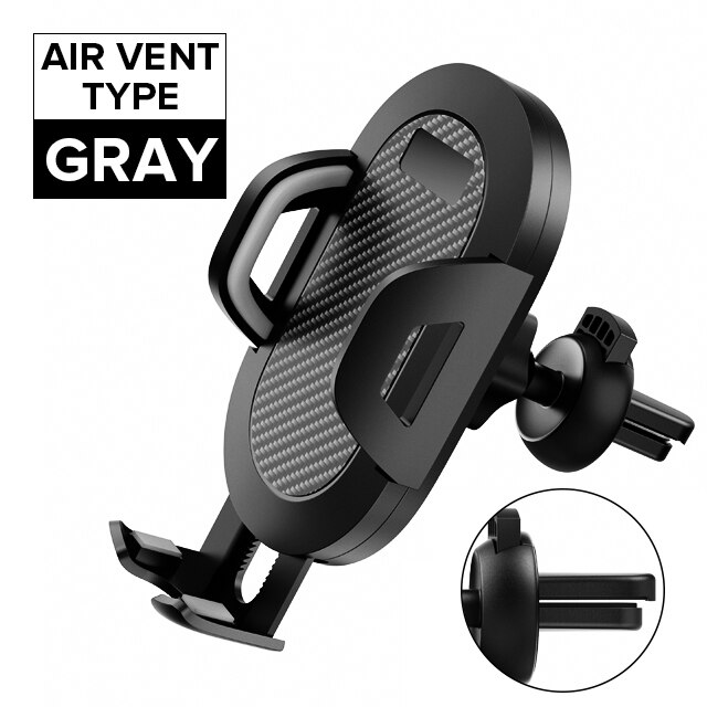 Getihu 360 Graden Sucker Auto Telefoon Houder Flexibele Mobiele Stand Smartphone Ondersteuning Gps Mount Voor Iphone 11 X Xiaomi samsung: Gray Air Vent Type