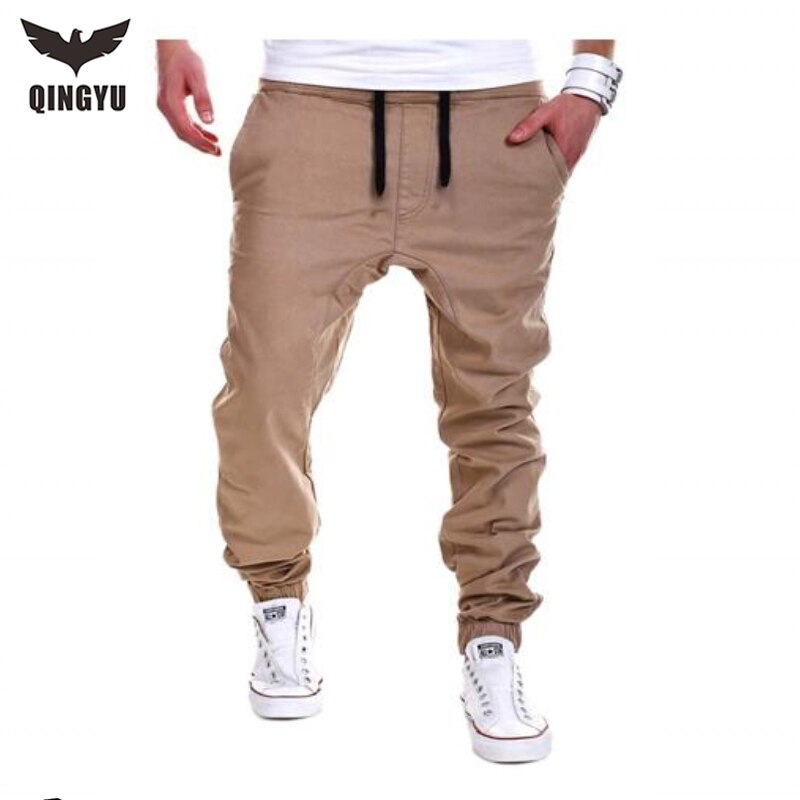 Herre joggers mærke herre bukser herre bukser casual solide bukser jogger harem kaki sweatpants xxxl yjl