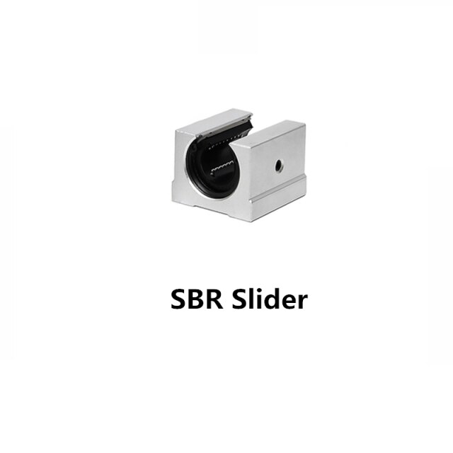 1PCS standard opening linear optical axis slider bearing SBR25UU/dust-proof pressure plate series/copper sleeve/straight circle: Brown
