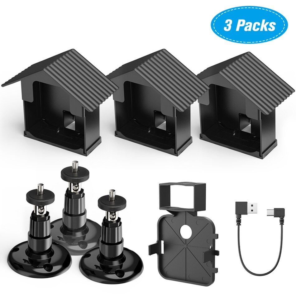 Wall Mount Bracket Kit for Blink XT Camera Weatherproof 360 Degree Protective Adjustable Anti Glare UV Camera Security System: Brown