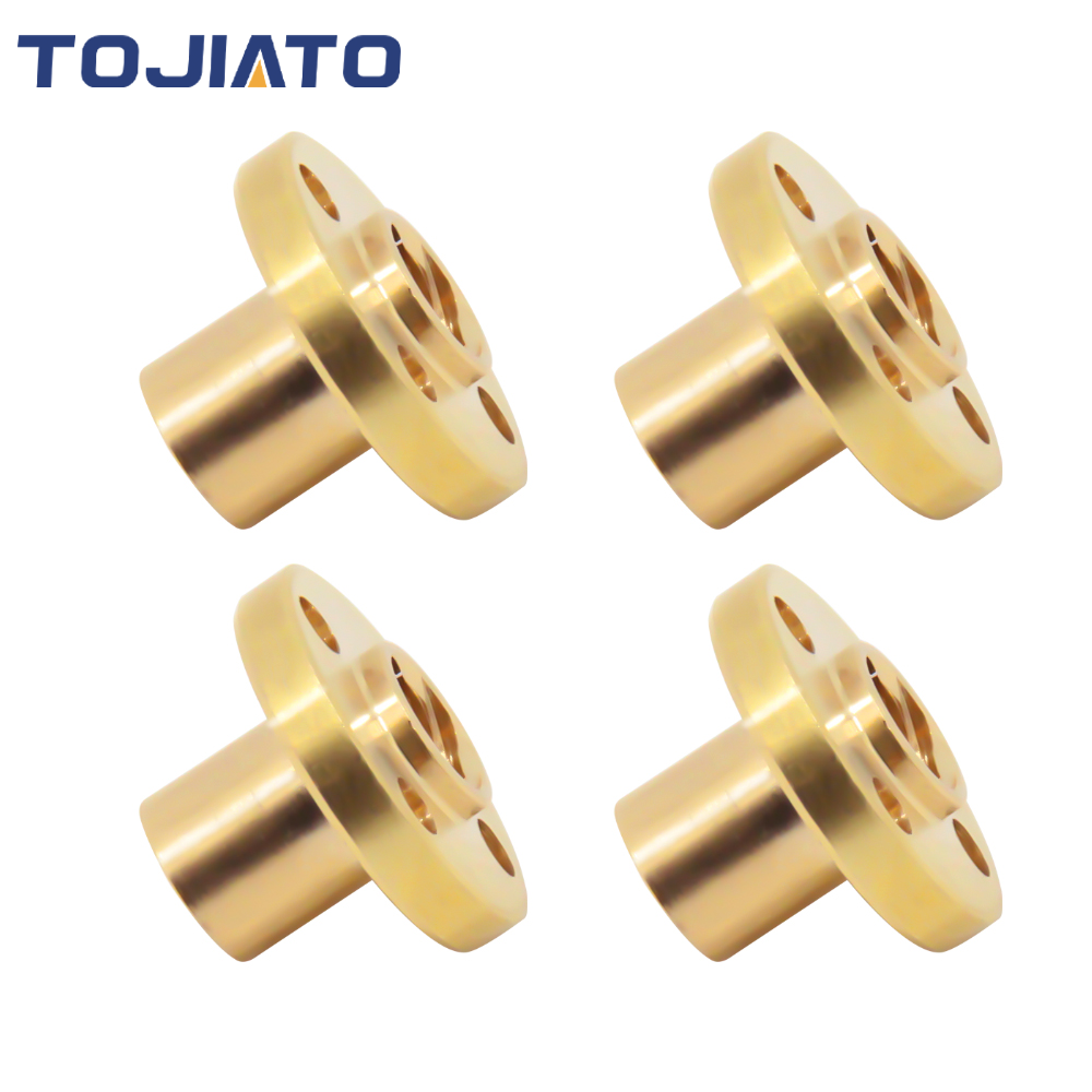 2/4/8 stücke T8 Schraube Runde Messing Mutter Pitch 2mm Blei 2/8mm T8 Schrittmotor trapez Blei Schraube Mutter Für CNC 3D Drucker Teile
