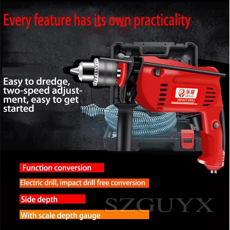 Sewage pipe dredge machine kitchen floor drain electric dredge machine toilet pipe clogging electric drill dredge machine