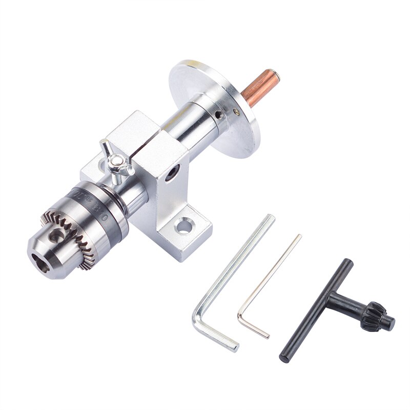 Cabezal de centro de torno en vivo con portabrocas, accesorios de bricolaje para Mini máquina de torno, Centro de torno giratorio, herramienta de carpintería, 1 ud.