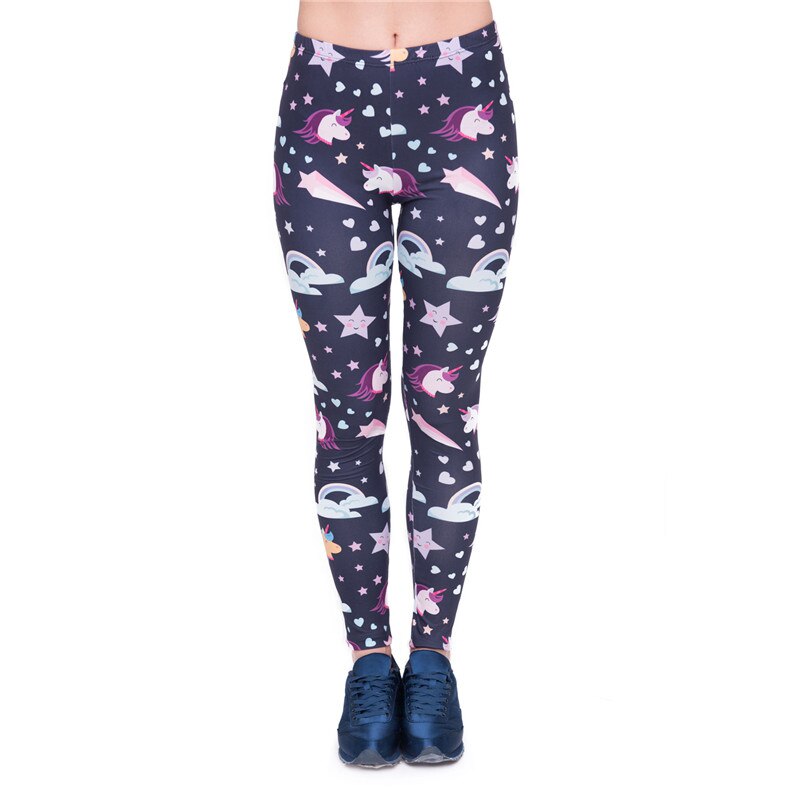 Trendy Digital Print Elastische Workout Leggings Push Up Vrouwen Casual Skinny Sporting Fitness Leggings Broek Broek