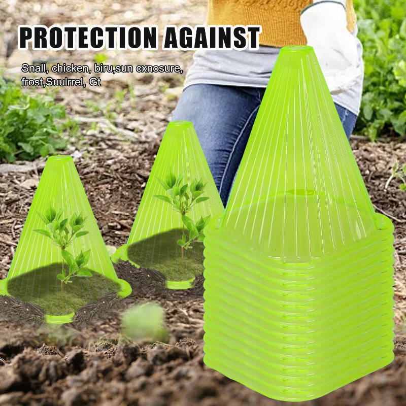 1-30PCS Reusable Plant Bell Cover Transparent Seedling Protective Cover for Shield Plant From Bird Snail Garden Planting Supply
