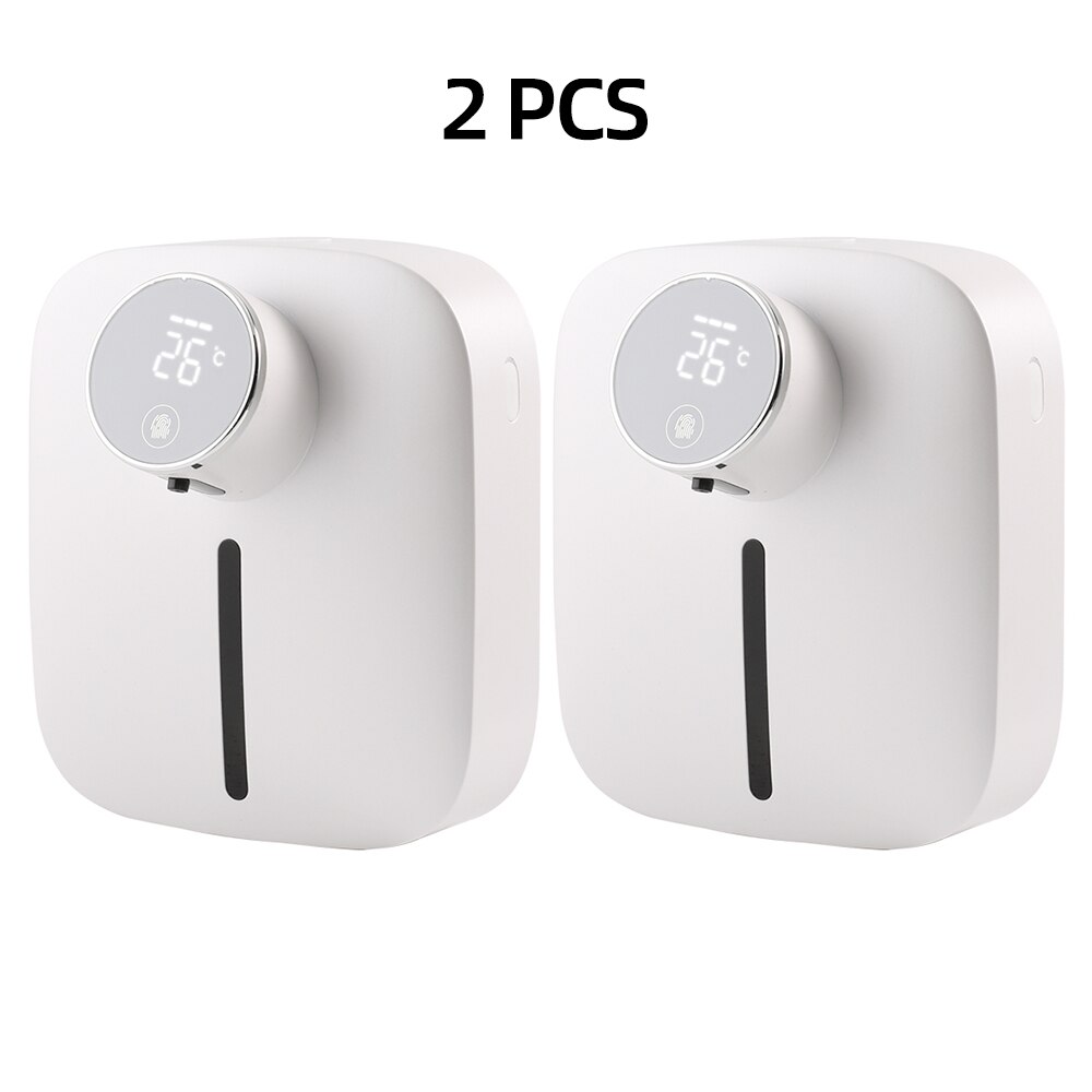 Automatic Soap Dispenser USB Rechargeable Foaming Touchless Hand Free Portable Foam Liquid Soap Dispenser for Bathroom Kitchen: A 2Pcs Type White