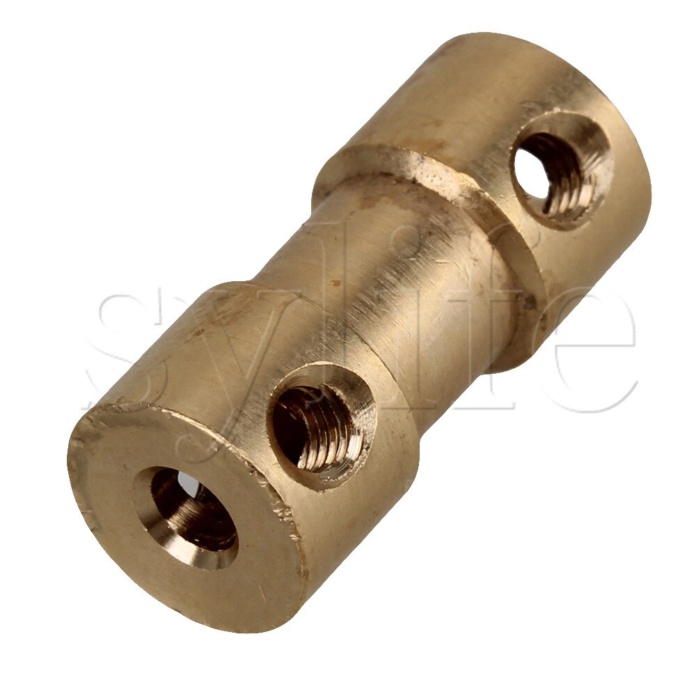 2pcs Solid Brass Shaft Motor Flexible Coupling Coupler Connector 3.17 x 4mm