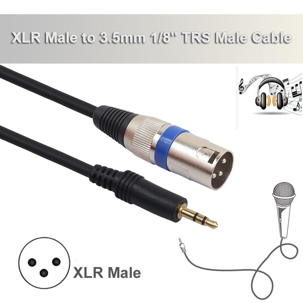 3.5mm Jake Stereo męskie złącze wtykowe kabel do mikrofonu XLR Audio 3Pin Jack głośnik XLR męski na HDTV DVD MP3