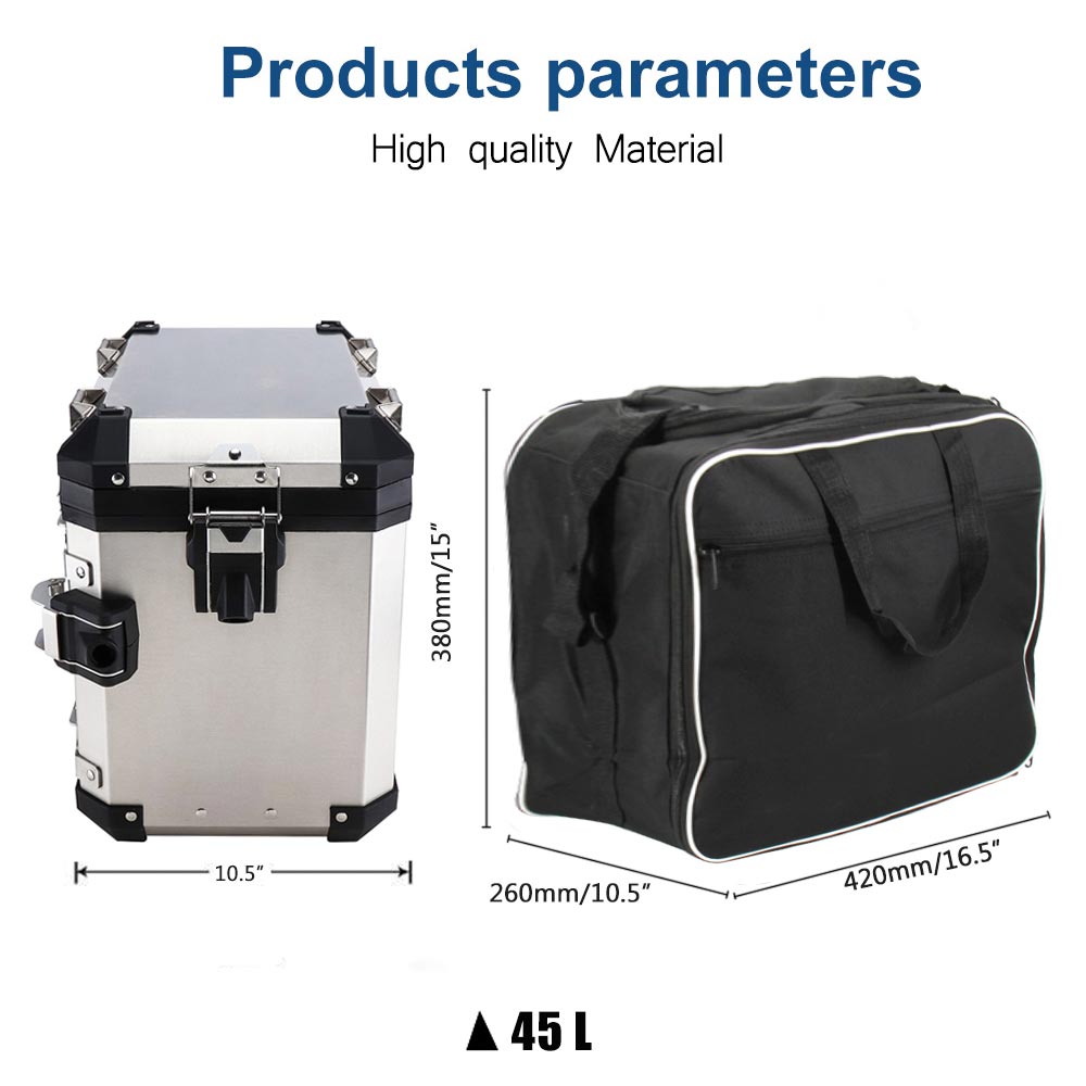 Motorcykel bagage tasker til bmw  r1250gs adv sort inderposer  r 1200 gs eventyr vandkølet: 45l sideboks taske