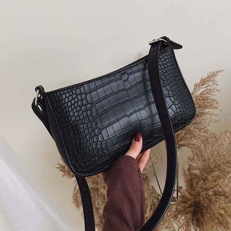 Messenger Handbags Retro Alligator Pattern Women shoulder bags Flap PU Leather Casual Solid crossbody bags for women Bolsas