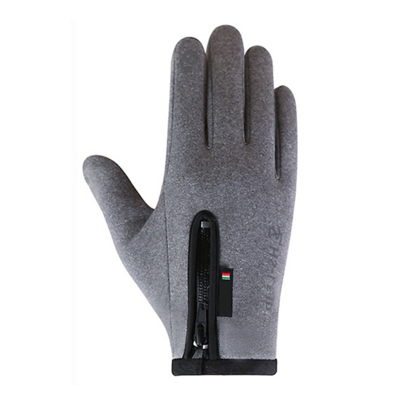 Winter Motorhandschoenen Fietsen Rijden Handschoen Skiiing Handschoenen Touch Screen Rits Windstopper Thermische Fleece Full Vinger Handschoenen