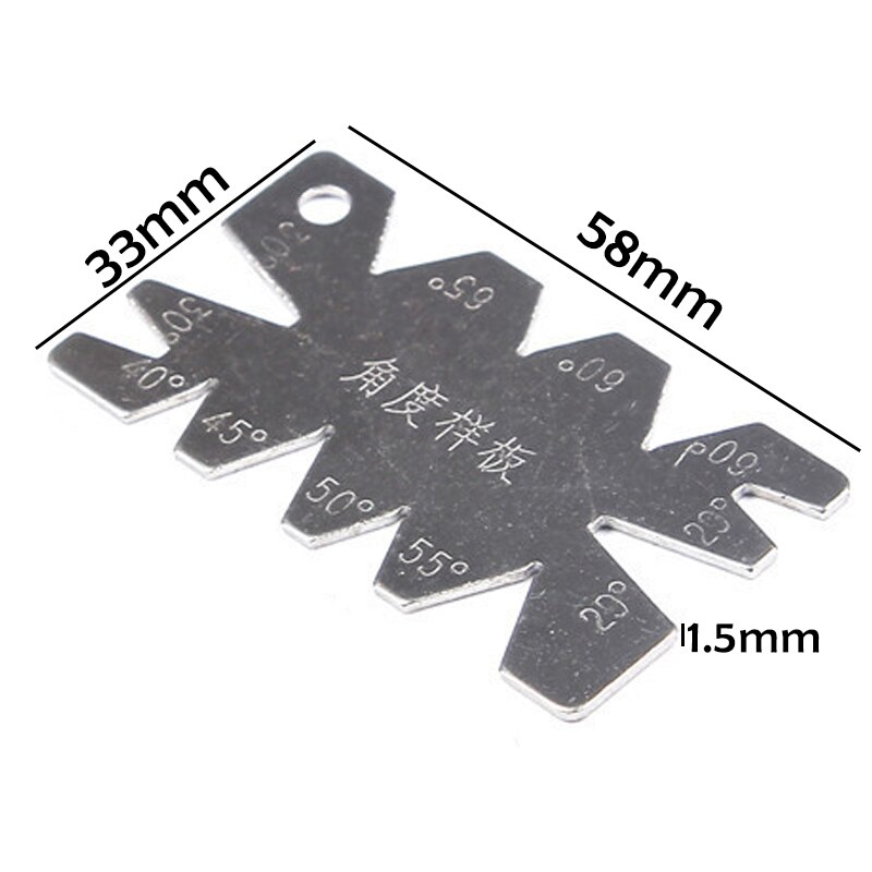 Stainless Steel Screw Thread Cutting Angle Gauge Measuring Tool Threads Angles Measurement Tool Screw Cutting Gauge: 1