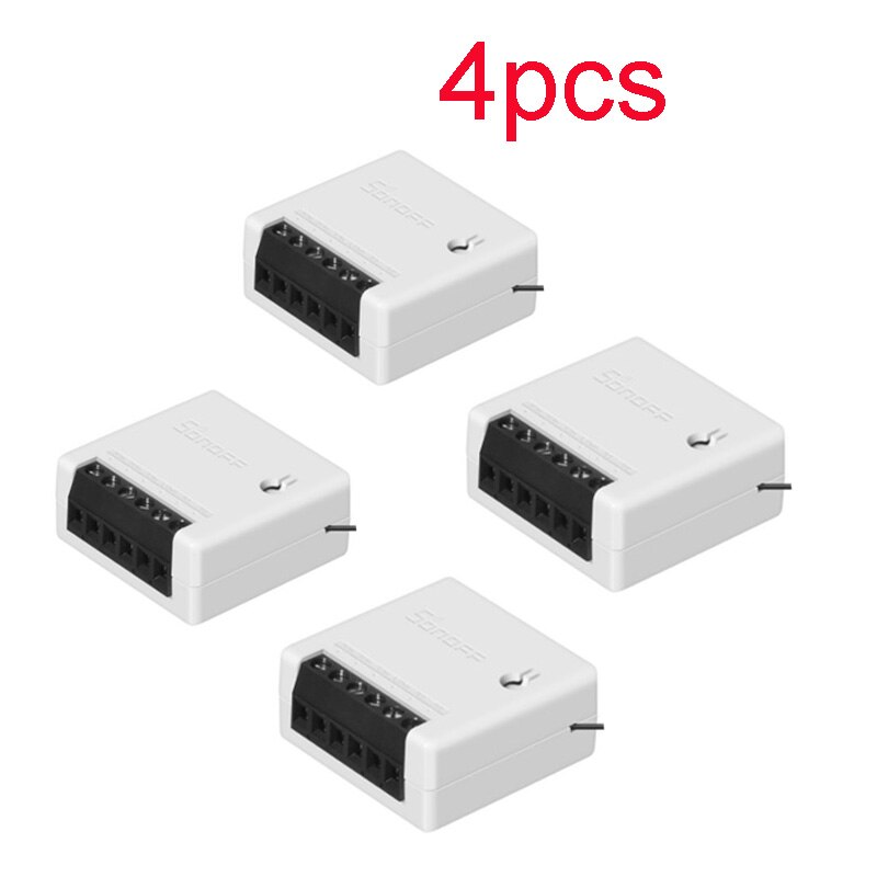 1/10Pieces Sonoff Mini DIY Smart Switch Small Ewelink Remote Control Wifi Switch Support An External Work with Alexa Google Home: Sonoff Mini 4PCS
