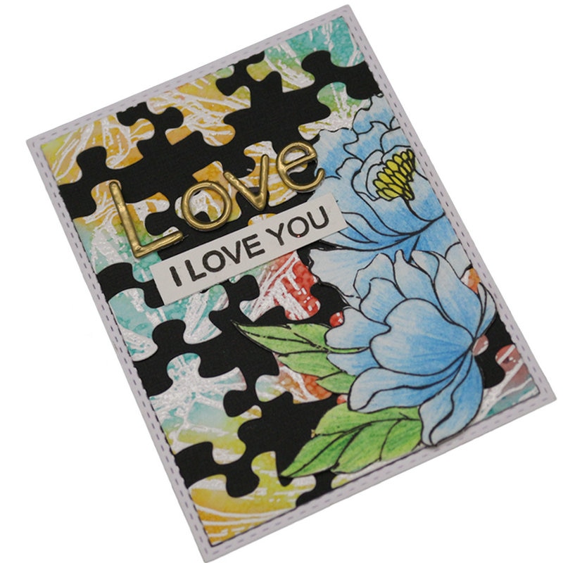 4pc Puzzle Frame Metal Cutting Dies Paper Cards Embossing Steel Die Cut Stencils For Diy Decor Craft Scrapbooking for Baby