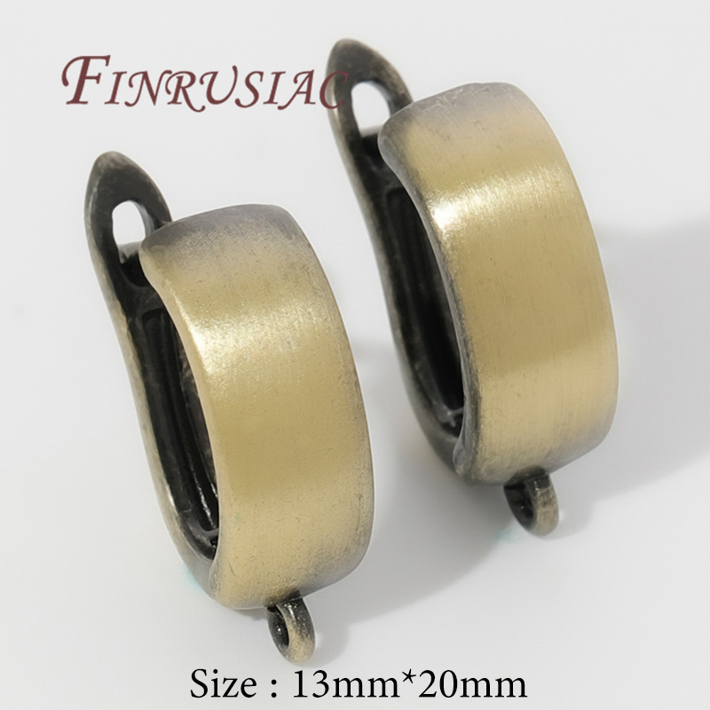 Antiek Brons Oorbellen Accessoires Voor DIY Vrouw Sieraden Oorbel Haken Sluitingen Oorbellen Armaturen Benodigdheden Voor Sieraden: 18mm / Bruin