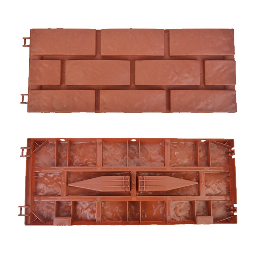 4pcs/set Brick Red Kindergarten Plastic DIY Easy Install Indoor Garden Courtyard Fence Lawn Home Flower Vegetable Path Landscape