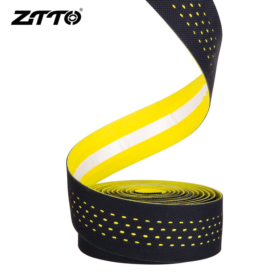 ZTTO-Cinta adhesiva antivibración, de , para Barra de bicicleta de carretera, EVA PU, con revestimiento colorido y 2 tapones