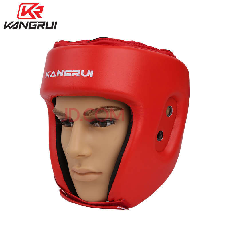 Kang Rui Sanda Head Guard Boxing Face Competition Training Helmet Protective Red L