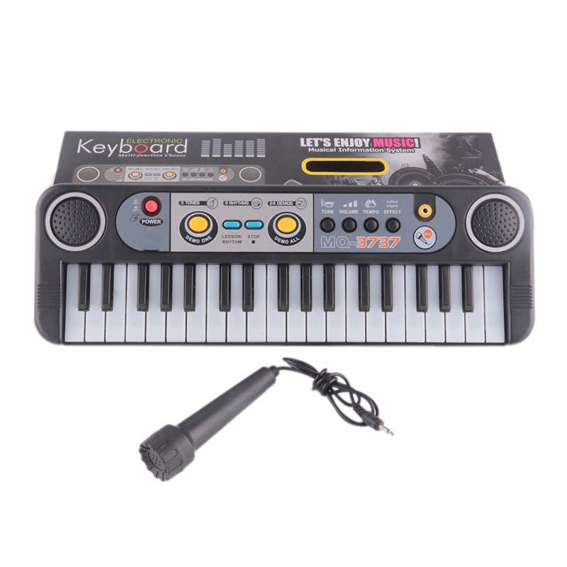 Mini 37 Toetsen Electone Keyboard Leren Muziekinstrumenten Speelgoed Met Microfoon Vroege Educatief Voor Kinderen Beginners