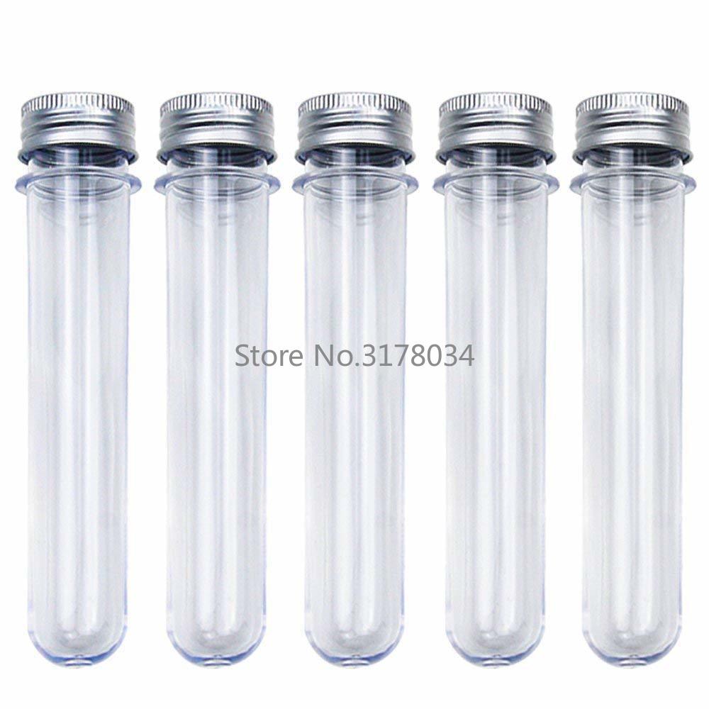 25 stk 40ml klart plastik reagensglas med låg multifunktions opbevaringsflaske til usb kabel fest favoriserer slik diverse arrangør