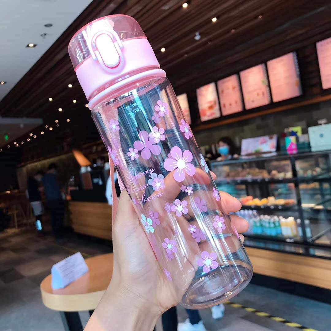 500ml rosa vattenflaska plast direkt dricka te mjölkflaska flicka skolvattenflaskor barn plastique sport cup