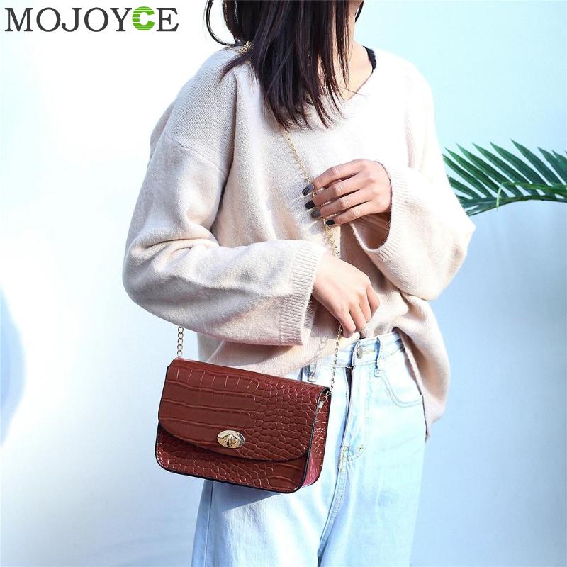 Simples jacaré de couro de crocodilo mini pequena mulher crossbody saco corrente mensageiro bolsa de ombro bolsas femininas