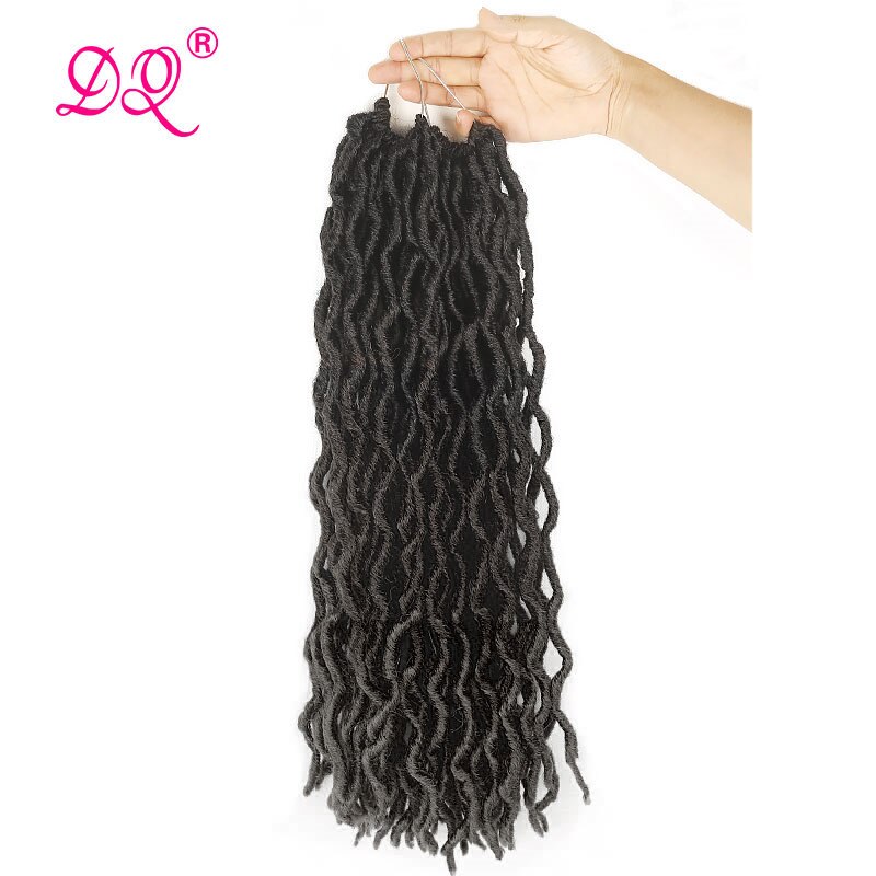 DQ Afro Twist peluca trenza Faux Locs Ondulado Natural Sintético 21 hebras/paquete 6 mechones Crochet extensiones de pelo Dreadlock Twist: Default Title