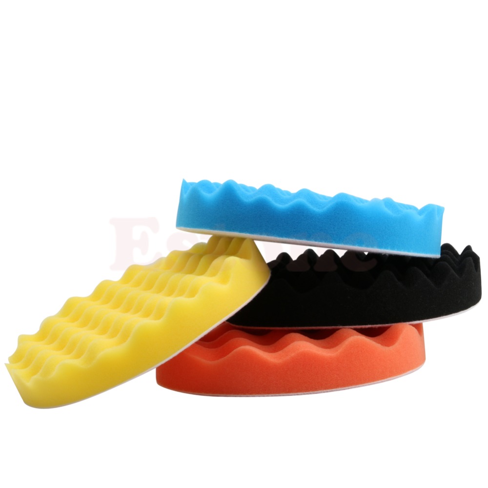 Car-Styling 4Pcs 7 inch (180mm) Buffing Polishing Sponge Pad Kit For Car Polisher Buffer