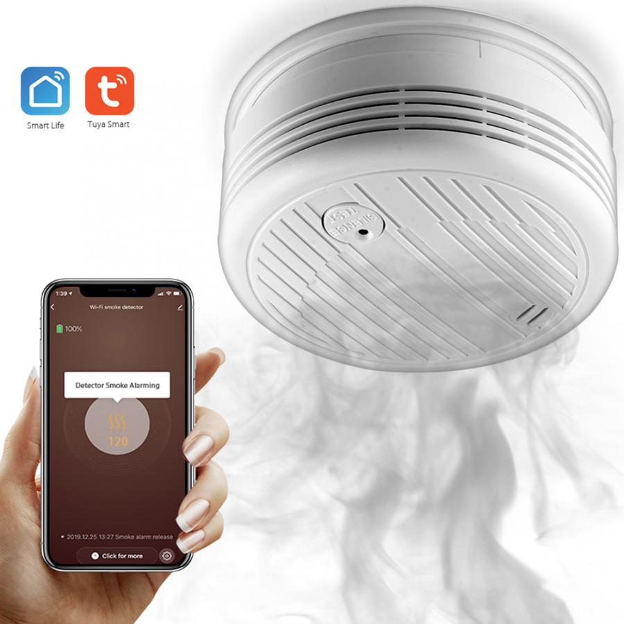 Wifi Rookmelder Smart Fire Alarm Sensor Draadloze Beveiliging Systeem Smart Leven Tuya App Controle Smart Home