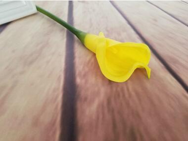Store 65-95cm high real touch calla pu kunstig blomsterdekoration blomst bryllup valentinsdag: Gul 65cm