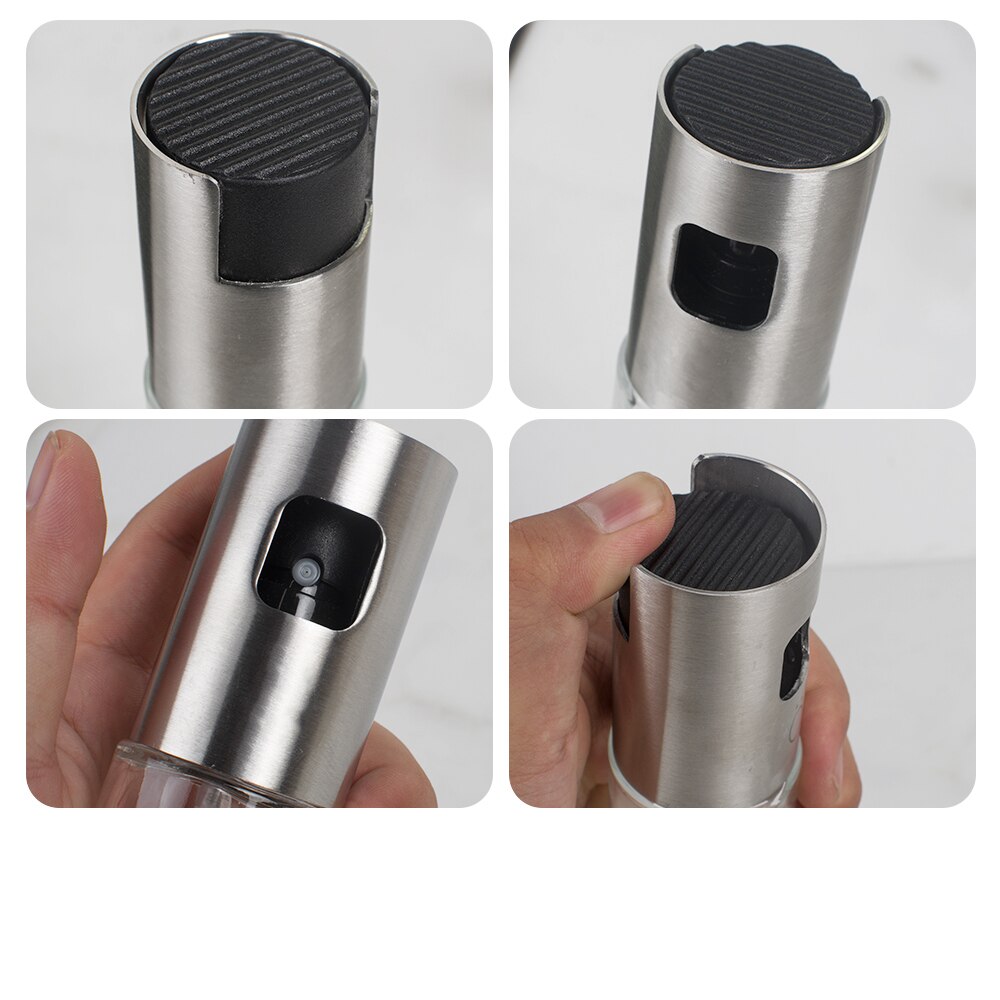 Glass Oil Sprayer Stainless steel olive oil atomizer bottle Small Kitchen Tools