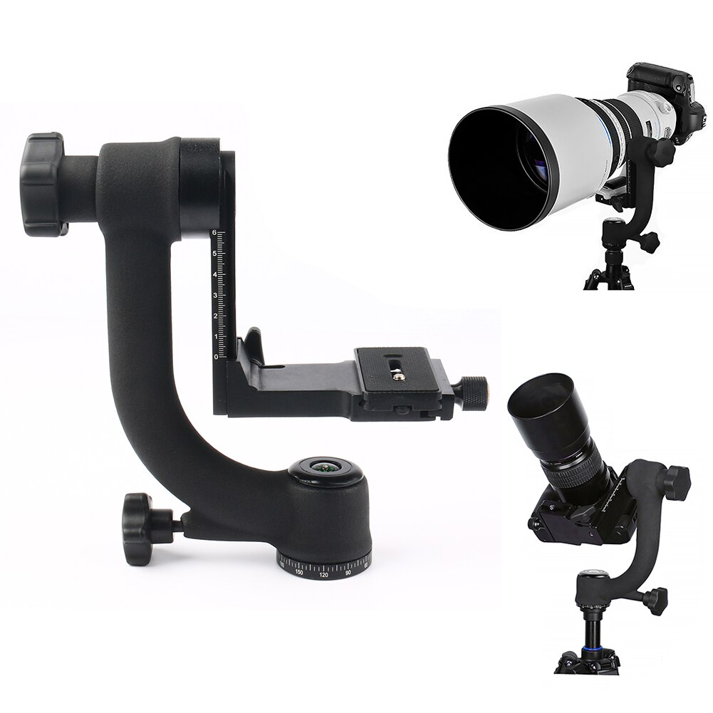 Camera Gimbal Mount 360 Degree Rotation Panorama Vertical Pro Gimbal Tripod Bird Watching Gimbal