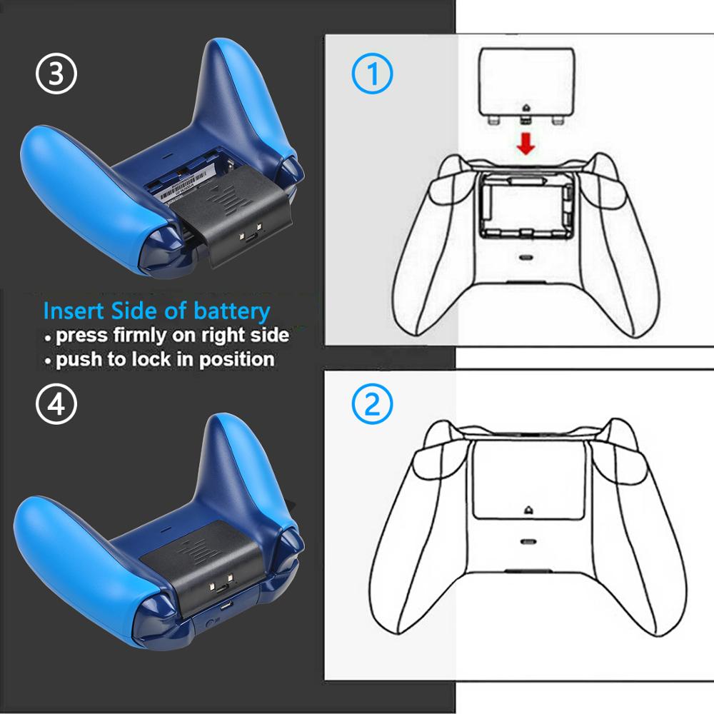 2X1100Mah Batterijen Voor Xbox One, Xbox One S /X, xbox Een Elite Draadloze Controller Gamepad + 2-In-1 Usb-oplaadkabel Charger