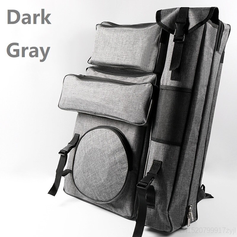 Grote Capaciteit 4K Canvas Kunstenaar Portfolio Carry Schoudertas Multifunctionele Tekentafel Tas Rugzak Tas Voor Kunst Levert: Dark Gray