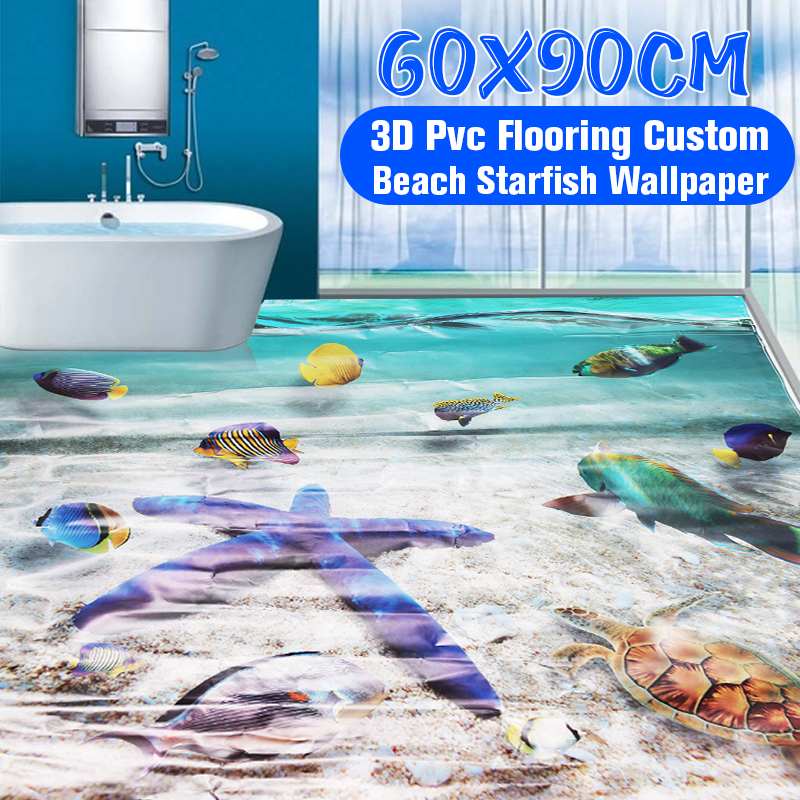 60X90Cm Waterdicht Badkamer Keuken Muur Sticker Oceaan Diep Water Zee Home Decor Stickers Vis Decoratieve Decal Mural kinderkamer