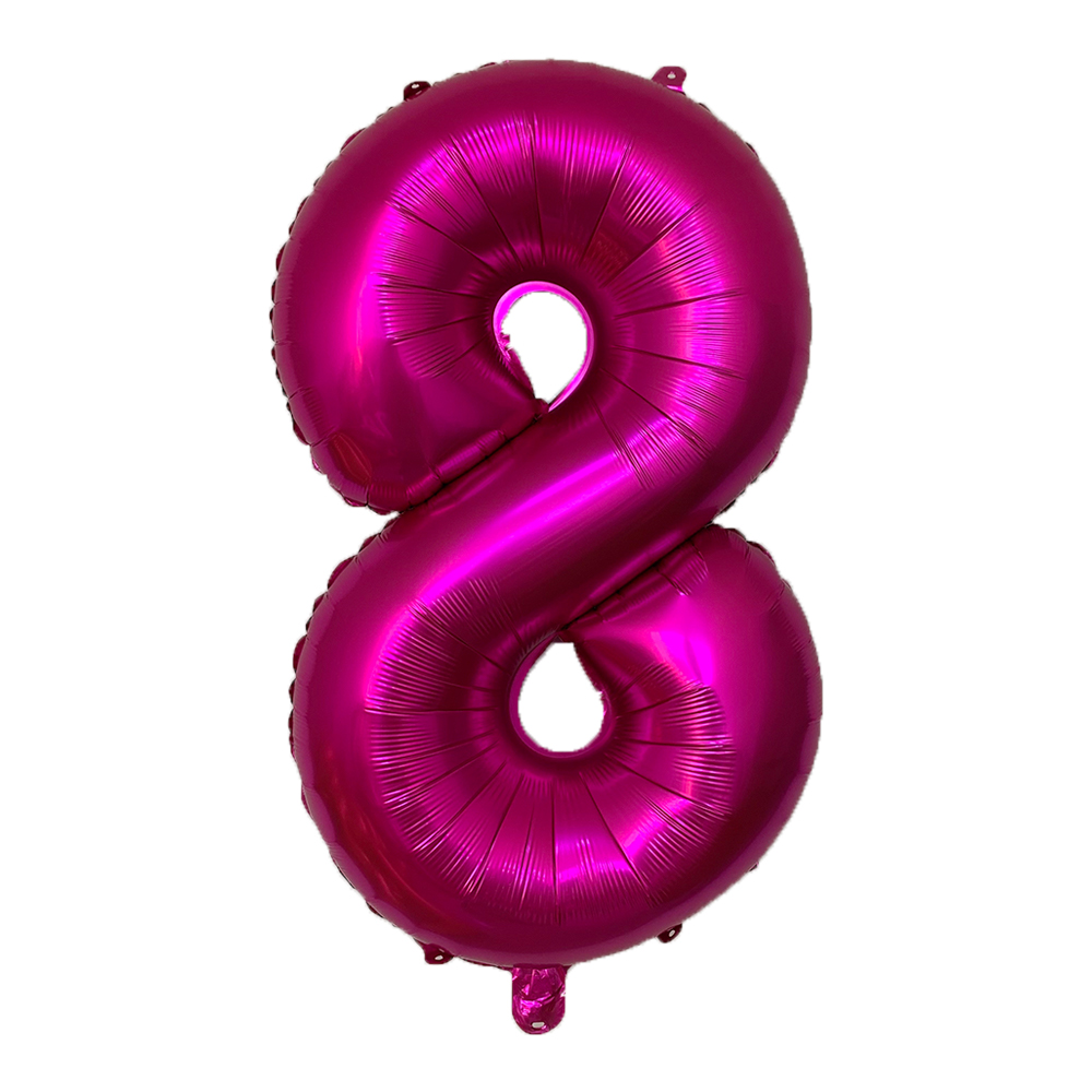 32 inch Rose Pink Number Balloons, Big Huge Number Foil Helium Balloons Birthday Party Celebration Decoration Large globos: ROSE RED / 40INCH