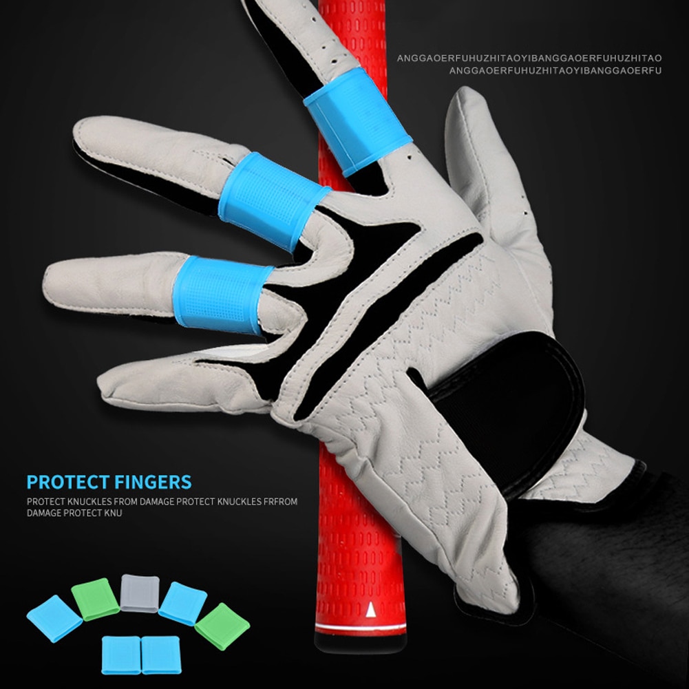 8 Uds fundas de silicona para dedos de Golf fundas de soporte para dedos Protector Grip prevenir lesiones, ampollas y callos de mano herramientas al aire libre