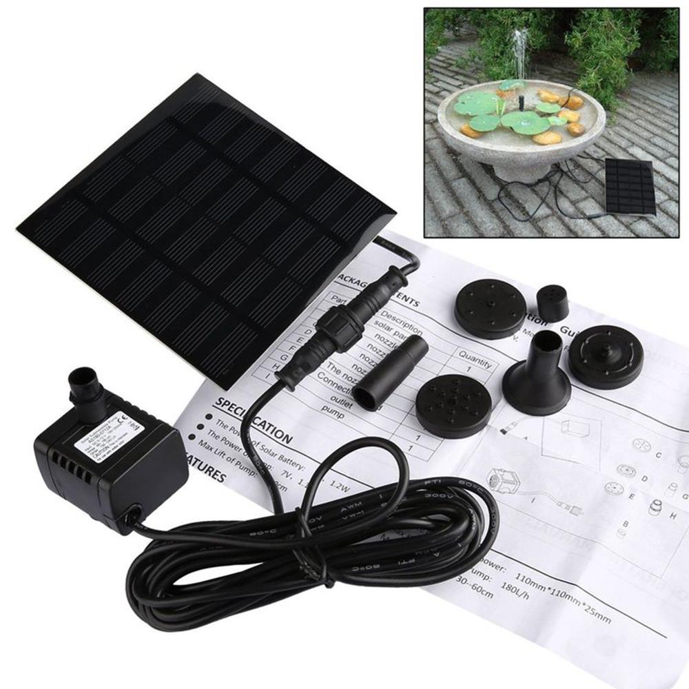 Multi-functional Classic Solar Powered Floating Water Fountain Practical Pool Pond Waterfall Fountain Garden Decor