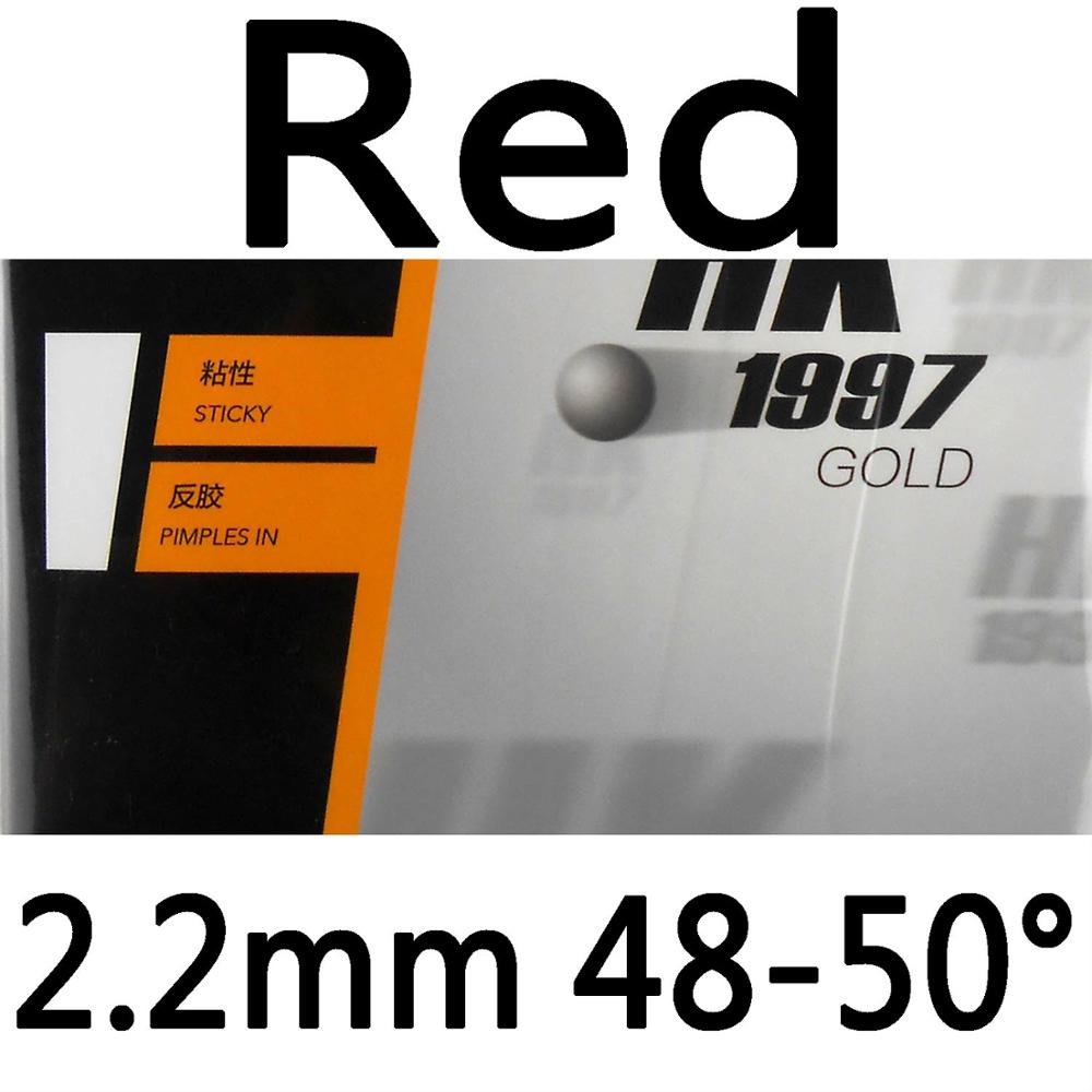 Palio Officiële 40 + HK1997 Gold Tafeltennis Rubber Puistjes In Orange Spons Voor 40 + Racket Game Ping Pong game Loop Snelle Aanval: Red 2.2mm H48-50