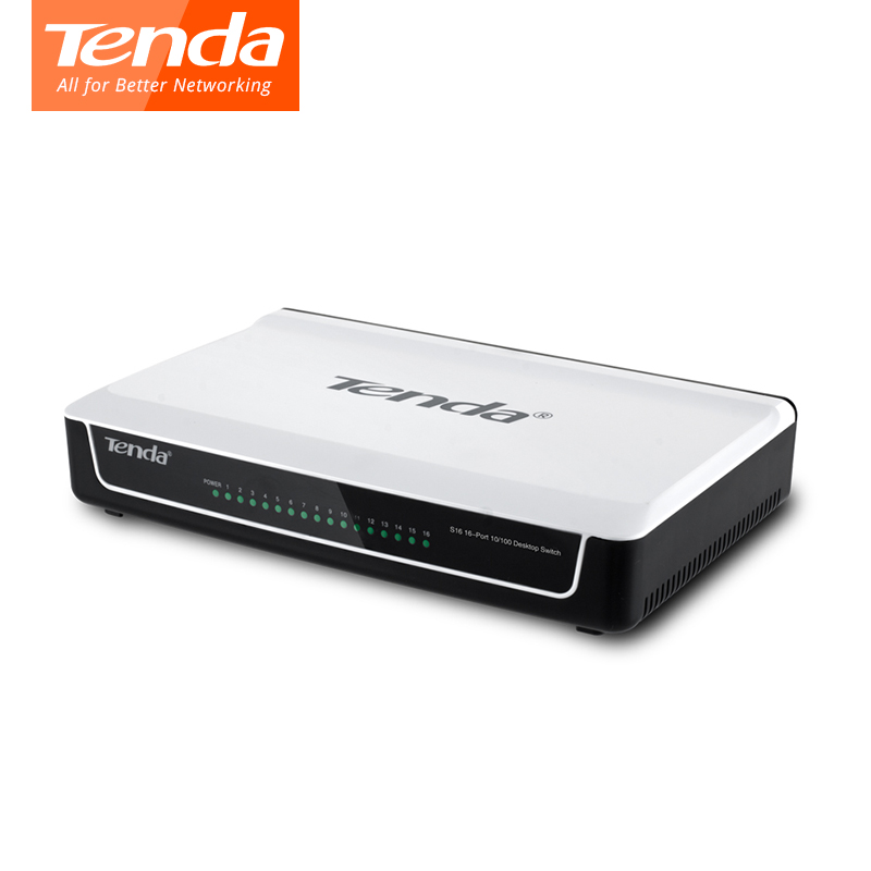 Tenda S16 16 Ports 10/100M Network Switchs 3.2Gbps Switching Capacity fast switch